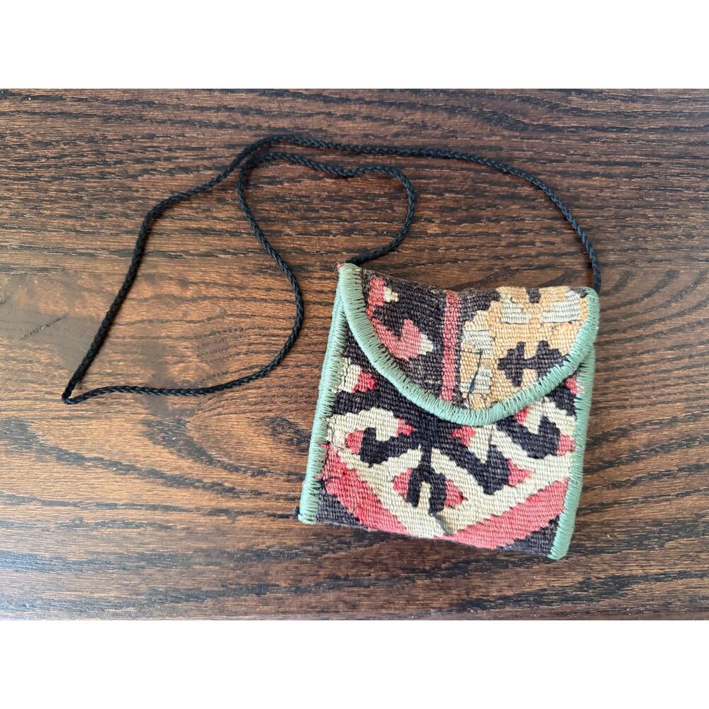 Micro Mini Tapestry Western Green Red Black Wallet Purse Rodeo Cowgirl Boho